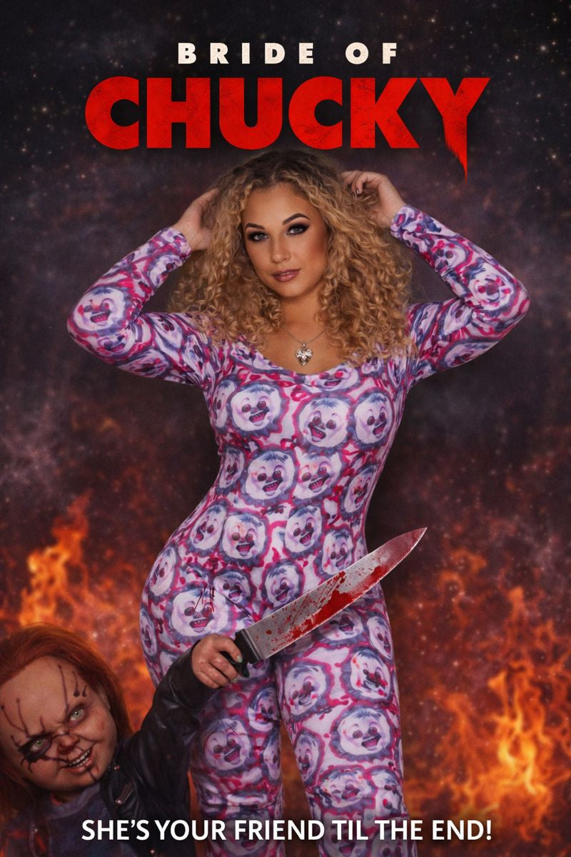 Bride of Chucky–Inspired Onesie — Cute, Crazy & Deadly